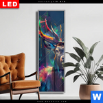 Wechselmotiv Dia Hirsch Im Leuchtenden Farbmix Schmal Produktvorschau mit dem Bild Hirsch im leuchtenden Farbmix im Format Schmal.