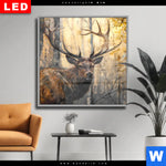 Wechselmotiv Dia Hirsch Im Morgenlicht Quadrat Produktvorschau mit dem Bild Hirsch im Morgenlicht im Format Quadrat.