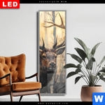 Wechselmotiv Dia Hirsch Im Morgenlicht Schmal Produktvorschau mit dem Bild Hirsch im Morgenlicht im Format Schmal.