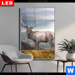 Wechselmotiv Dia Hirsch In Der Herbstzeit Hochformat Produktvorschau mit dem Bild Hirsch in der Herbstzeit im Format Hochformat.