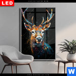 Wechselmotiv Dia Hirsch Kopf Hochformat Produktvorschau mit dem Bild Hirsch-Kopf im Format Hochformat.