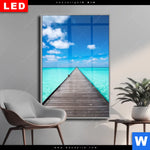 Wechselmotiv Dia Hoelzernes Pier Hochformat Produktvorschau mit dem Bild Hölzernes Pier im Format Hochformat.