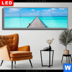 Wechselmotiv Dia Hoelzernes Pier Panorama Produktvorschau mit dem Bild Hölzernes Pier im Format Panorama.