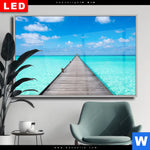 Wechselmotiv Dia Hoelzernes Pier Querformat Produktvorschau mit dem Bild Hölzernes Pier im Format Querformat.