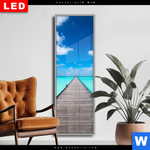 Wechselmotiv Dia Hoelzernes Pier Schmal Produktvorschau mit dem Bild Hölzernes Pier im Format Schmal.