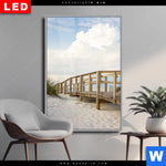 Wechselmotiv Dia Holzsteg Duenen Hochformat Produktvorschau mit dem Bild Holzsteg & Dünen im Format Hochformat.