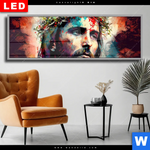 Wechselmotiv Dia Jesus Christus Mit Dornenkrone Panorama Produktvorschau mit dem Bild Jesus Christus mit Dornenkrone im Format Panorama.