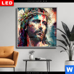 Wechselmotiv Dia Jesus Christus Mit Dornenkrone Quadrat Produktvorschau mit dem Bild Jesus Christus mit Dornenkrone im Format Quadrat.