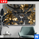 Wechselmotiv Dia Junger Hirsch Und Goldblumen Querformat Produktvorschau mit dem Bild Junger Hirsch und Goldblumen im Format Querformat.