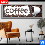 Wechselmotiv Dia Kaffeegenuss Aus Besten Bohnen Panorama Produktvorschau mit dem Bild Kaffeegenuss aus besten Bohnen im Format Panorama.