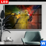 Wechselmotiv Dia Kampf Der Papageien Querformat Produktvorschau mit dem Bild Kampf der Papageien im Format Querformat.