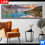 Wechselmotiv Dia Kanadischer Bergsee Panorama Produktvorschau mit dem Bild Kanadischer Bergsee im Format Panorama.