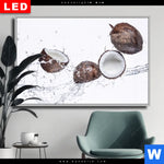 Wechselmotiv Dia Kokosnuesse Mit Wasserspritzer Querformat Produktvorschau mit dem Bild Kokosnüsse mit Wasserspritzer im Format Querformat.