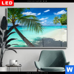 Wechselmotiv Dia Kokospalme Am Strand Querformat Produktvorschau mit dem Bild Kokospalme am Strand im Format Querformat.