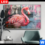 Wechselmotiv Dia Kunstvoller Flamingo Querformat Produktvorschau mit dem Bild Kunstvoller Flamingo im Format Querformat.