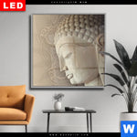 Wechselmotiv Dia Laechelnder Buddha Quadrat Produktvorschau mit dem Bild Lächelnder Buddha im Format Quadrat.