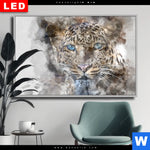 Wechselmotiv Dia Leopard Aquarell Querformat Produktvorschau mit dem Bild Leopard Aquarell im Format Querformat.