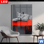 Wechselmotiv Dia Leopard Eleganz Trifft Abstraktion Hochformat Produktvorschau mit dem Bild Leopard - Eleganz trifft Abstraktion im Format Hochformat.