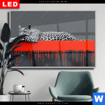 Wechselmotiv Dia Leopard Eleganz Trifft Abstraktion Querformat Produktvorschau mit dem Bild Leopard - Eleganz trifft Abstraktion im Format Querformat.