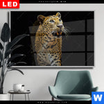 Wechselmotiv Dia Leopard In Der Dunkelheit Querformat Produktvorschau mit dem Bild Leopard in der Dunkelheit im Format Querformat.