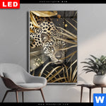 Wechselmotiv Dia Leopard In Goldener Tarnung Hochformat Produktvorschau mit dem Bild Leopard in goldener Tarnung im Format Hochformat.