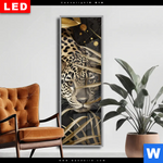 Wechselmotiv Dia Leopard In Goldener Tarnung Schmal Produktvorschau mit dem Bild Leopard in goldener Tarnung im Format Schmal.