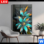 Wechselmotiv Dia Leuchtende Fantasieblueten Hochformat Produktvorschau mit dem Bild Leuchtende Fantasieblüten im Format Hochformat.