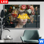 Wechselmotiv Dia Like Florales Portraet Querformat Produktvorschau mit dem Bild LIKE - Florales Porträt im Format Querformat.