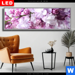 Wechselmotiv Dia Lila Fliederblueten Panorama Produktvorschau mit dem Bild Lila Fliederblüten im Format Panorama.