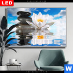 Wechselmotiv Dia Lilie Zensteine Querformat Produktvorschau mit dem Bild Lilie & Zensteine im Format Querformat.