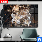 Wechselmotiv Dia Lilien In Goldenem Rauch Querformat Produktvorschau mit dem Bild Lilien in goldenem Rauch im Format Querformat.