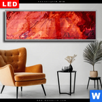 Wechselmotiv Dia Liquid Marmor Rot Panorama Produktvorschau mit dem Bild Liquid Marmor rot im Format Panorama.