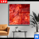 Wechselmotiv Dia Liquid Marmor Rot Quadrat Produktvorschau mit dem Bild Liquid Marmor rot im Format Quadrat.