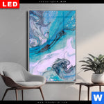 Wechselmotiv Dia Liquid Marmor Tuerkis Flieder Hochformat Produktvorschau mit dem Bild Liquid Marmor Türkis Flieder im Format Hochformat.