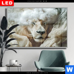 Wechselmotiv Dia Loewe Sanft Umhuellt Querformat Produktvorschau mit dem Bild Löwe sanft umhüllt im Format Querformat.