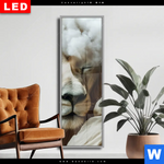 Wechselmotiv Dia Loewe Sanft Umhuellt Schmal Produktvorschau mit dem Bild Löwe sanft umhüllt im Format Schmal.