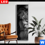Wechselmotiv Dia Loewe Schwarzweiss Schmal Produktvorschau mit dem Bild Löwe Schwarzweiß im Format Schmal.