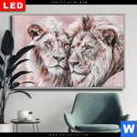 Wechselmotiv Dia Loewen Harmonie In Pastell Querformat Produktvorschau mit dem Bild Löwen - Harmonie in Pastell im Format Querformat.