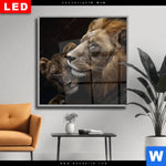 Wechselmotiv Dia Loewen Staerke Und Zaertlichkeit Quadrat Produktvorschau mit dem Bild Löwen - Stärke und Zärtlichkeit im Format Quadrat.