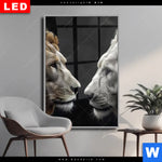 Wechselmotiv Dia Loewen Zweisamkeit Hochformat Produktvorschau mit dem Bild Löwen - Zweisamkeit im Format Hochformat.