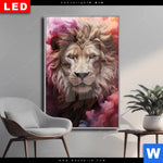 Wechselmotiv Dia Loewengesicht In Buntem Rauch Hochformat Produktvorschau mit dem Bild Löwengesicht in buntem Rauch im Format Hochformat.