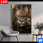 Wechselmotiv Dia Loewenkopf Mit Krone Hochformat Produktvorschau mit dem Bild Löwenkopf mit Krone im Format Hochformat.
