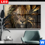 Wechselmotiv Dia Loewenkopf Mit Krone Querformat Produktvorschau mit dem Bild Löwenkopf mit Krone im Format Querformat.