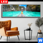 Wechselmotiv Dia Longtail Boot Panorama Produktvorschau mit dem Bild Longtail-Boot im Format Panorama.