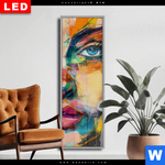 Wechselmotiv Dia Loretta Abstrakt Patchwork Art Schmal Produktvorschau mit dem Bild Loretta - Abstrakt Patchwork Art im Format Schmal.