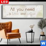 Wechselmotiv Dia Love Coffee Panorama Produktvorschau mit dem Bild Love & Coffee im Format Panorama.