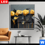 Wechselmotiv Dia Luxus Rosen Quadrat Produktvorschau mit dem Bild Luxus Rosen im Format Quadrat.