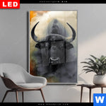 Wechselmotiv Dia Maechtiger Bueffel Hochformat Produktvorschau mit dem Bild Mächtiger Büffel im Format Hochformat.