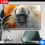 Wechselmotiv Dia Maechtiger Bueffel Querformat Produktvorschau mit dem Bild Mächtiger Büffel im Format Querformat.