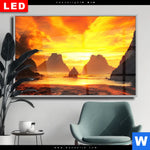 Wechselmotiv Dia Magische Steinlandschaft Im Meer Querformat Produktvorschau mit dem Bild Magische Steinlandschaft im Meer im Format Querformat.